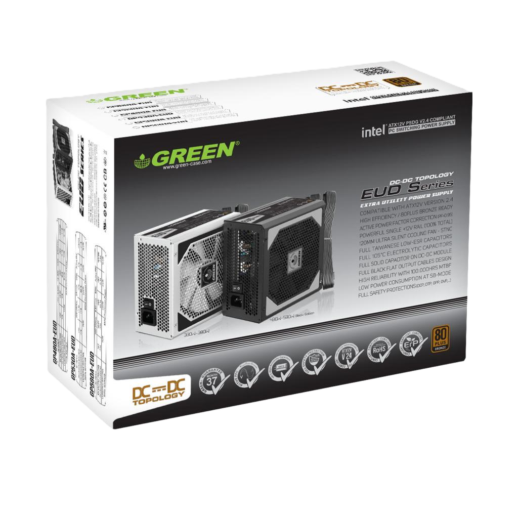 پاور غیر ماژولار گرین مدل GP480A-EUD 480W - تصویر 5