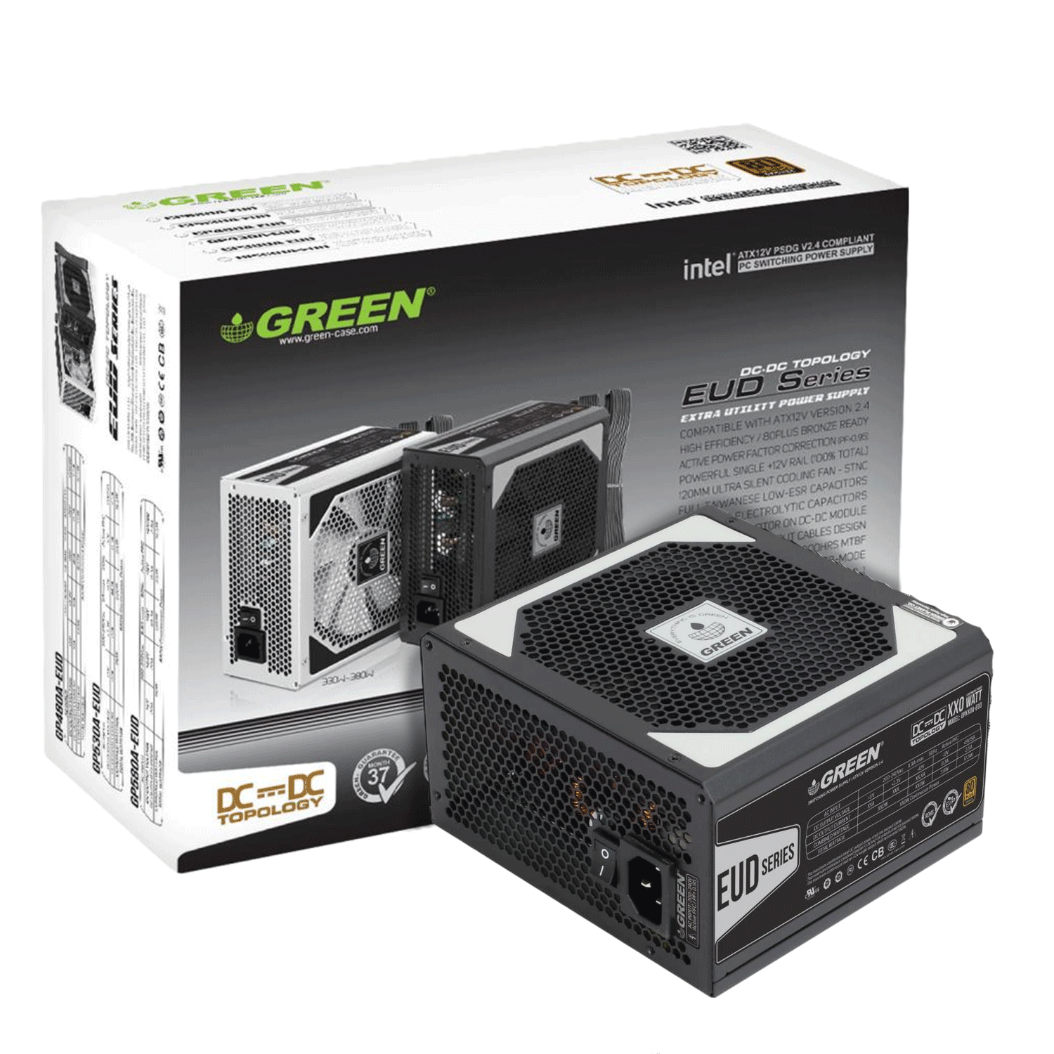 پاور غیر ماژولار گرین مدل GP480A-EUD 480W