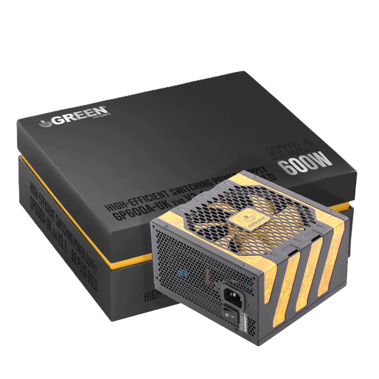 پاور غیر ماژولار گرین مدل GP600A-UK EVO V3.1 600W