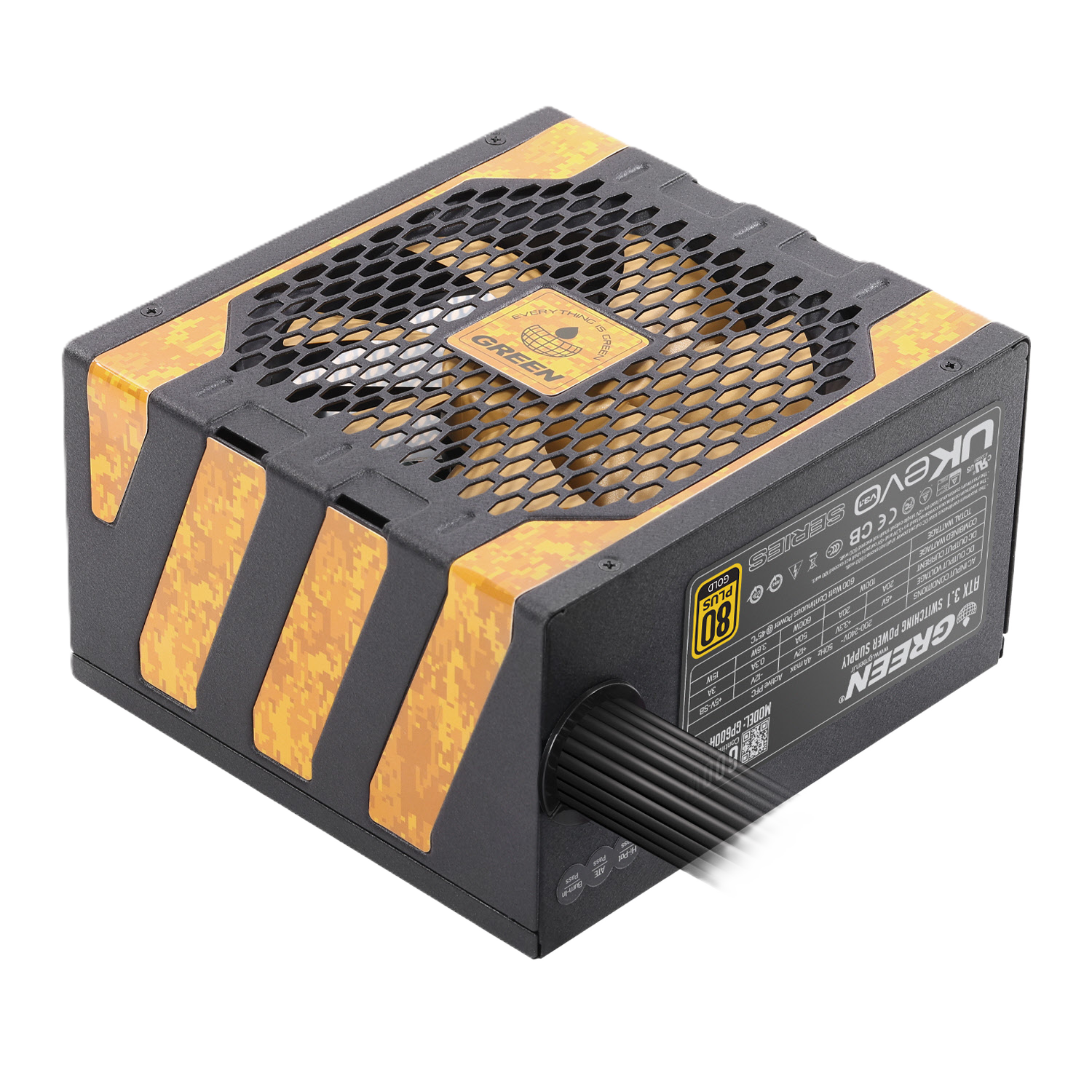 پاور غیر ماژولار گرین مدل GP600A-UK EVO V3.1 600W - تصویر 5