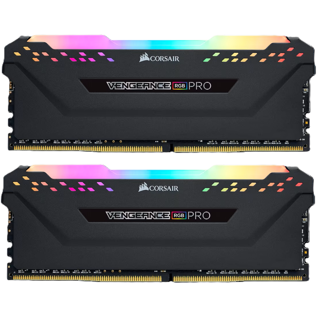 رم دو کاناله کورسیر مدل VENGEANCE RGB PRO Intel XMP ظرفیت 16 گیگابایت فرکانس 3200 مگاهرتز DDR4