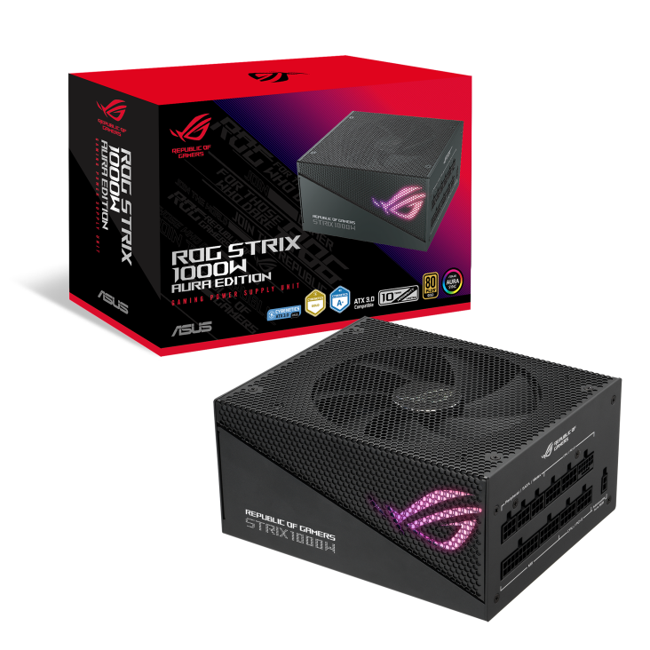 پاور ماژولار ایسوس مدل ROG STRIX 1000W Gold Aura Edition