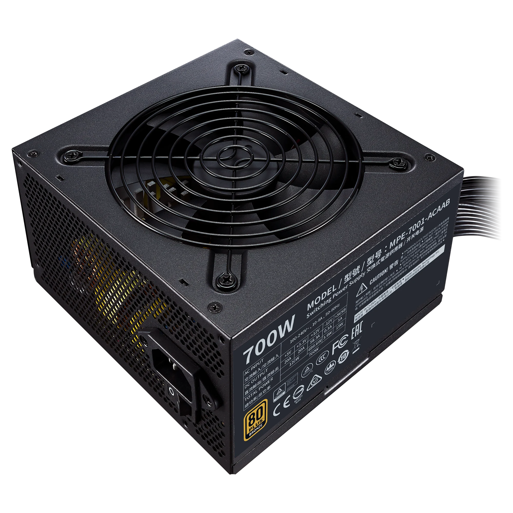 پاور غیر ماژولار کولرمستر مدل MWE 700W Bronze V2 - تصویر 9