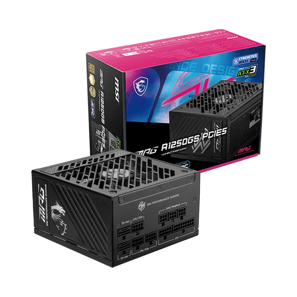 پاور ماژولار ام اس ای مدل MPG A1250GS 1250W PCIE5