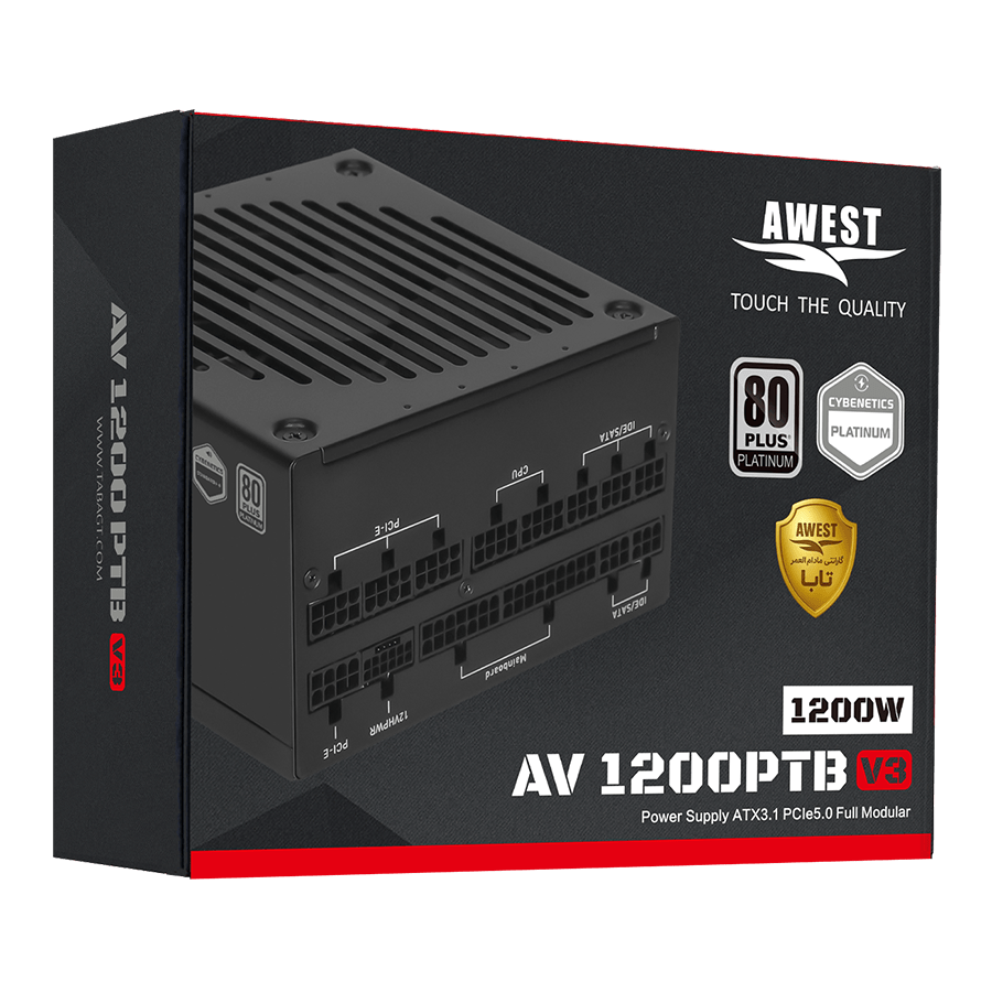 پاور ماژولار اوست مدل AV1200-PTB V3 1200W - تصویر 3