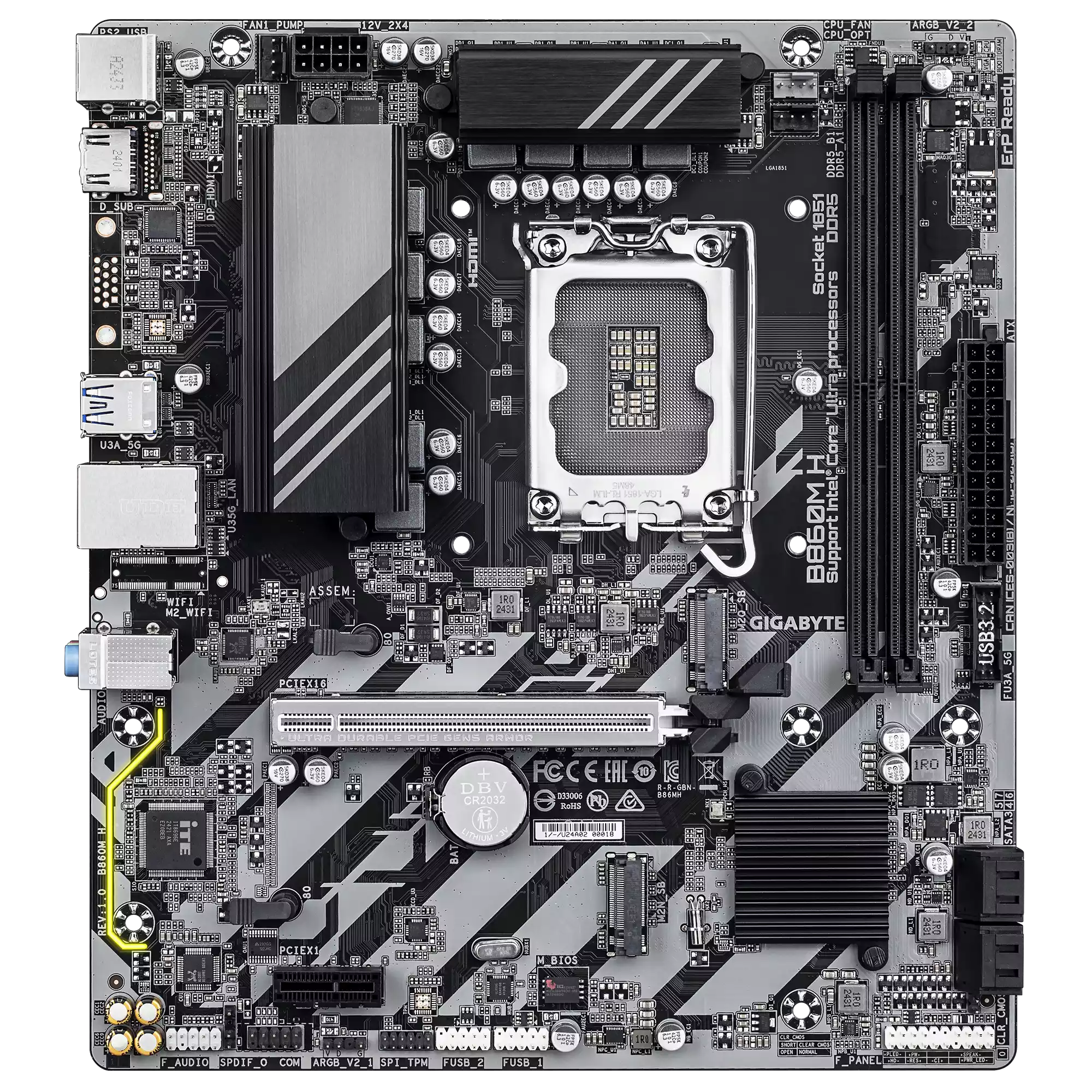 مادربرد گیگابایت مدل B860M H DDR5 - تصویر 2