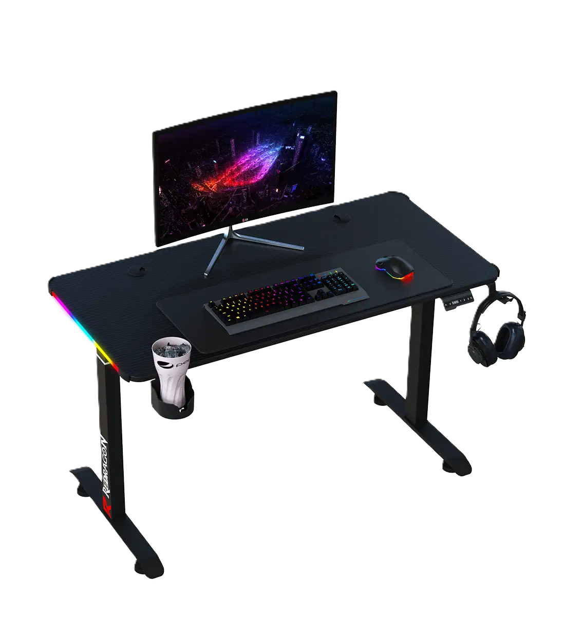 میز گیمینگ موتور دار ردراگون مدل GD-3330-M 140cm RGB - تصویر 2