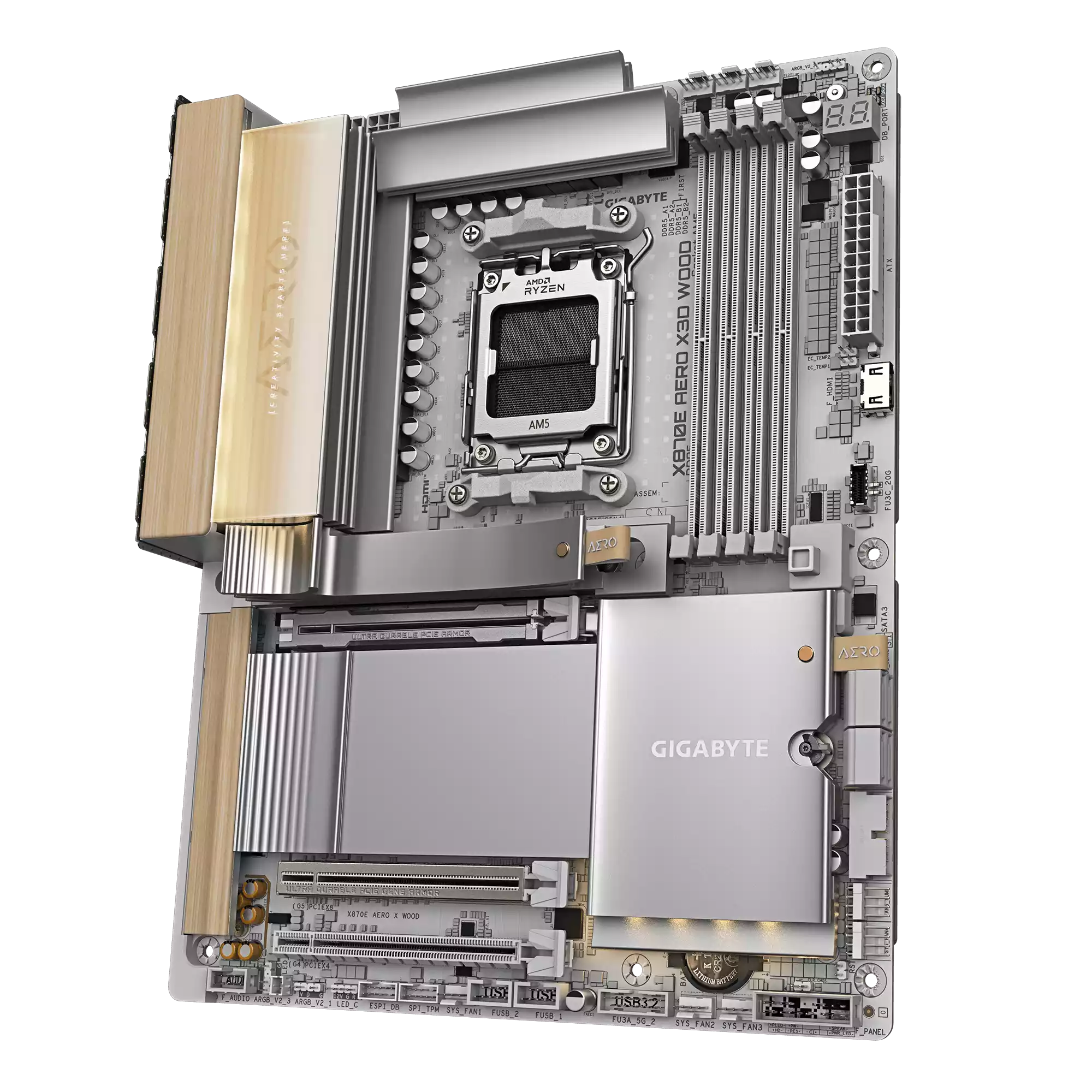 مادربرد گیگابایت مدل X870E AERO X3D WOOD - تصویر 5