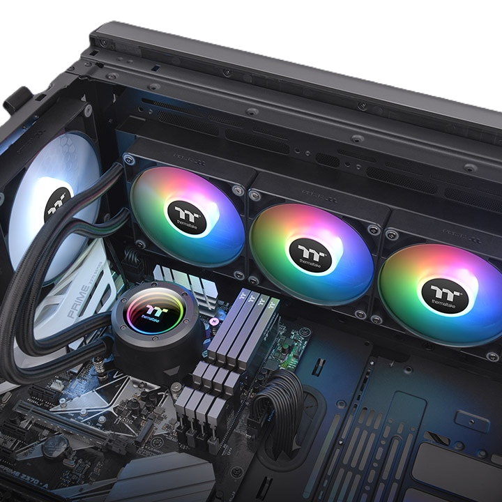 خنک کننده مایع پردازنده ترمالتیک مدل TH360 V2 ARGB Black - تصویر 4