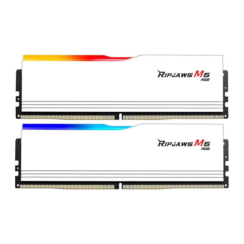 رم دو کاناله جی اسکیل مدل Ripjaws M5 White RGB Intel XMP ظرفیت 64 گیگابایت فرکانس 5200 مگاهرتز DDR5