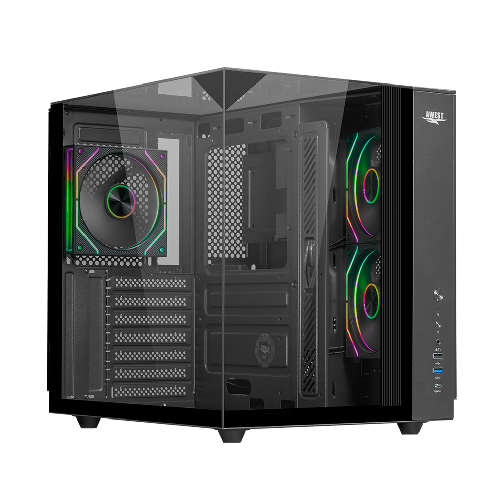 کیس گیمینگ اوست مدل AQ15 TG BLACK