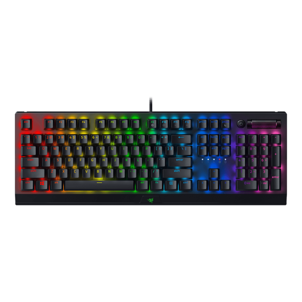 کیبورد با سیم ریزر مدل BlackWidow V3 Green Switch
