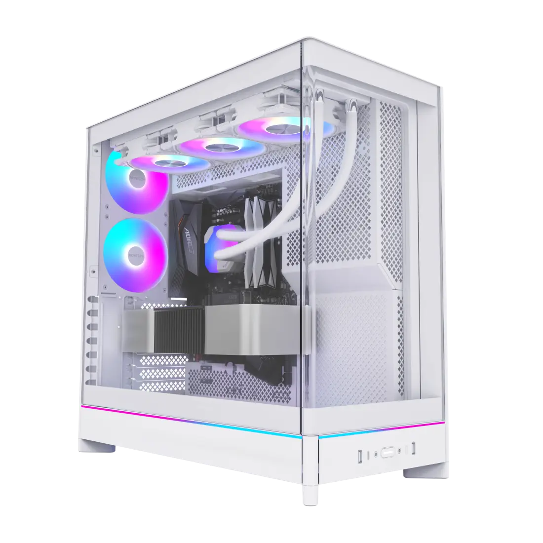 کیس گیمینگ مونتک مدل HS02 PRO White - تصویر 8