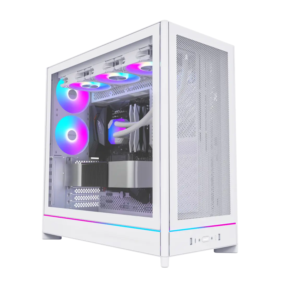 کیس گیمینگ مونتک مدل HS01 PRO White - تصویر 3