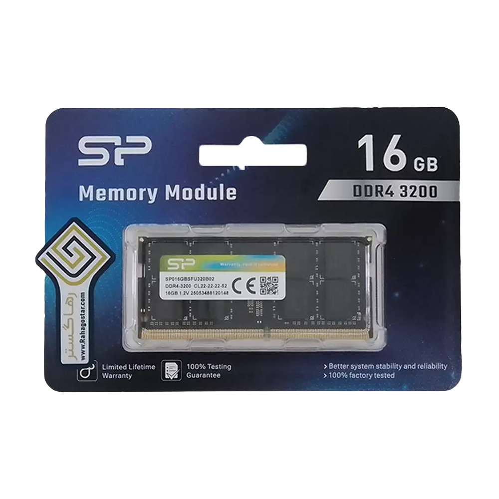 رم لپتاپی تک کاناله سیلیکون پاور مدل SODIMM ظرفیت 16 گیگابایت فرکانس 3200 مگاهرتز DDR4 - تصویر 2
