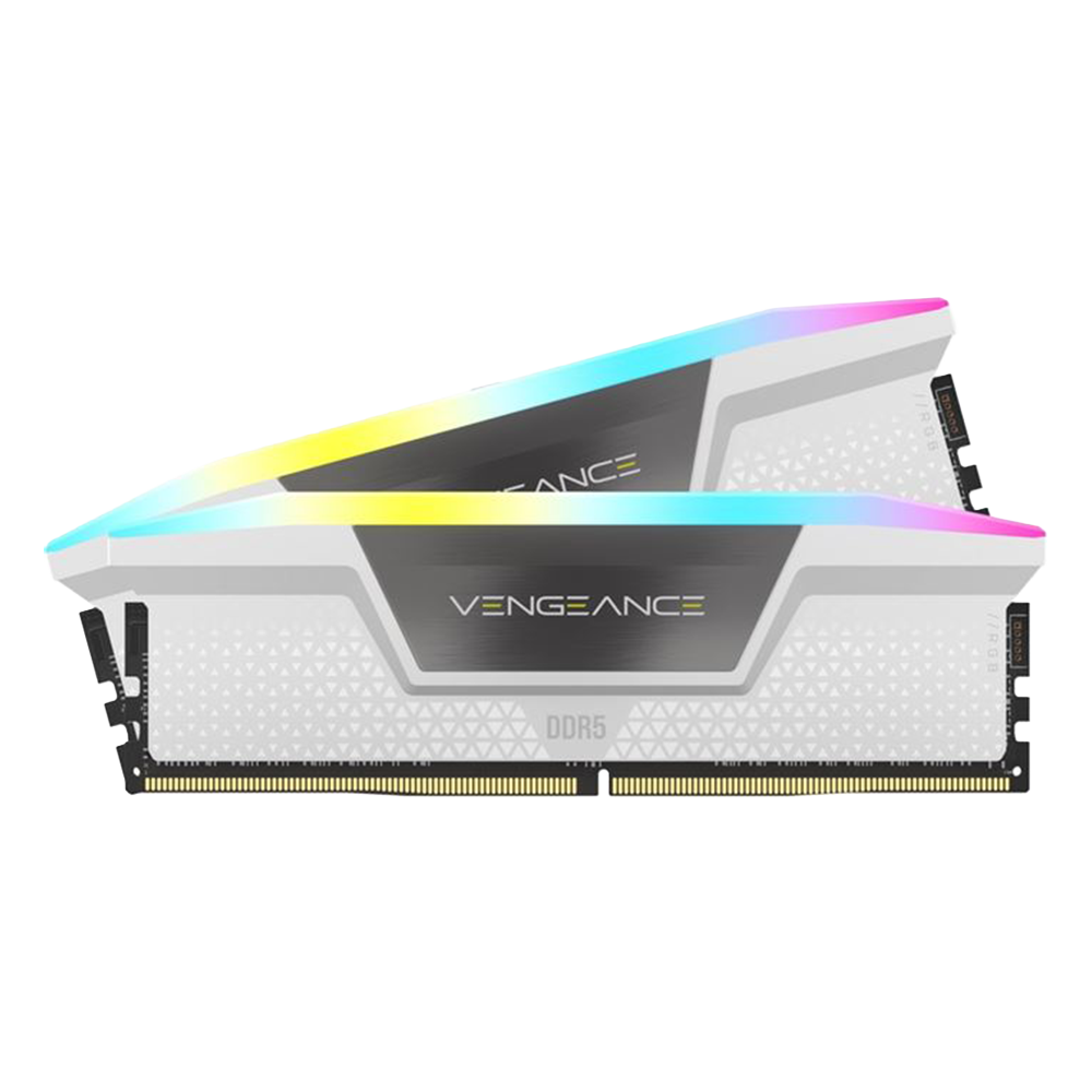 رم دو کاناله کورسیر مدل Vengeance RGB White Intel XPM ظرفیت 32 گیگابایت فرکانس 6000 مگاهرتز DDR5 - تصویر 3