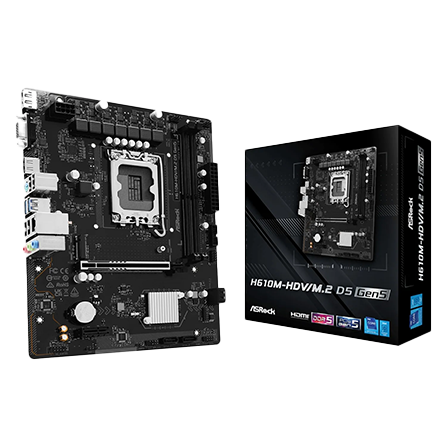 مادربرد ازراک مدل H610M-HDV/M.2+ DDR5 Black
