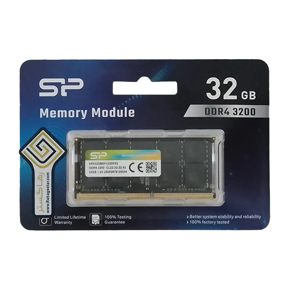 رم لپتاپی تک کاناله سیلیکون پاور مدل SODIMM ظرفیت 32 گیگابایت فرکانس 3200 مگاهرتز DDR4 - تصویر 2