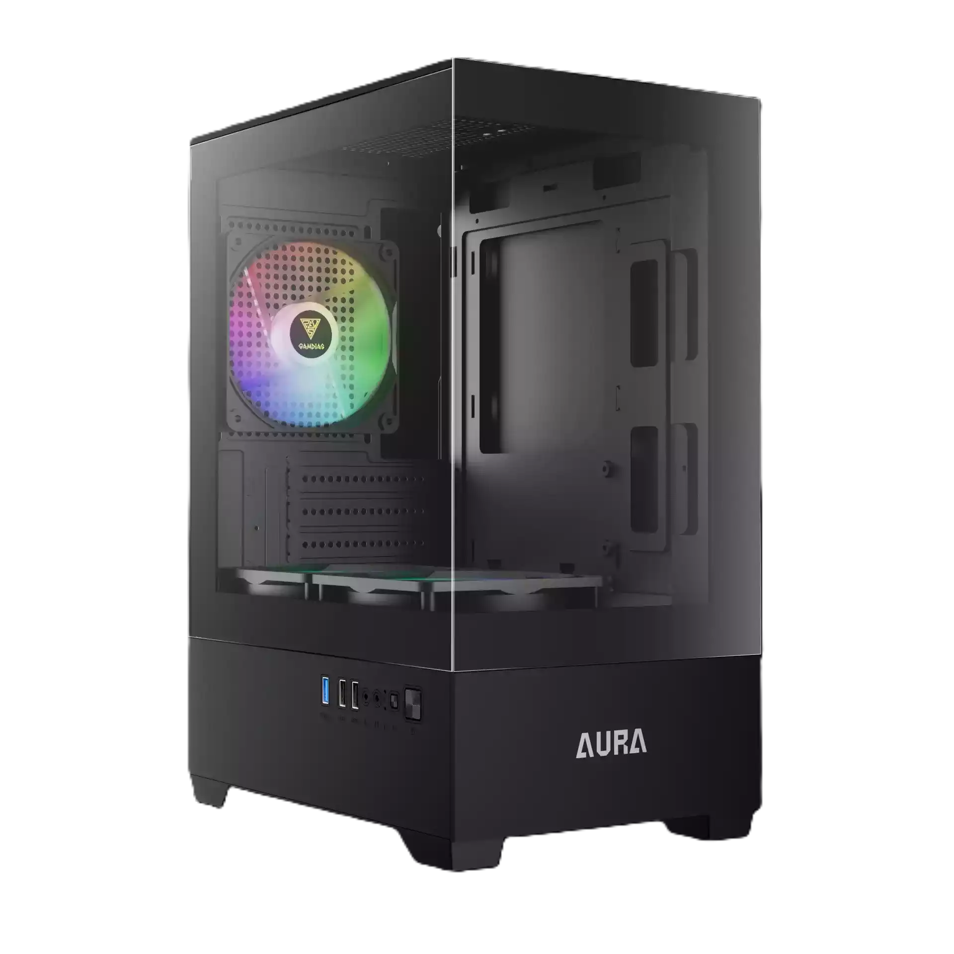 کیس گیمینگ گیم دیاس مدل AURA GC9M ARGB Black - تصویر 4