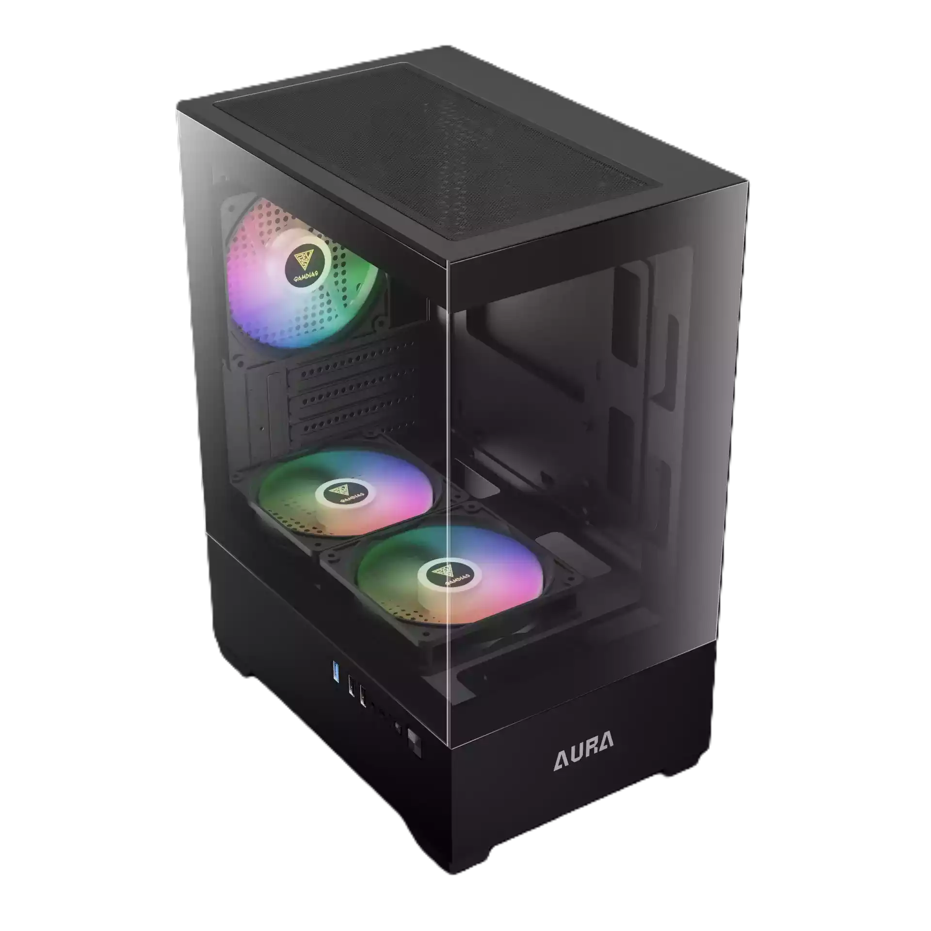 کیس گیمینگ گیم دیاس مدل AURA GC9M ARGB Black - تصویر 3