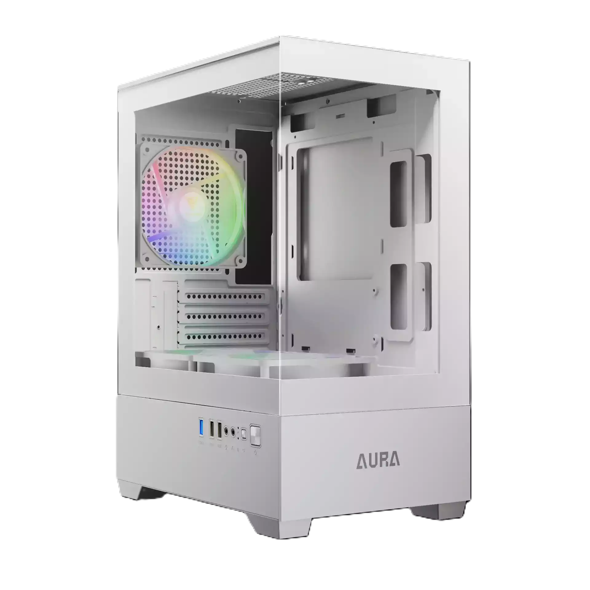 کیس گیمینگ گیم دیاس مدل AURA GC9M ARGB White - تصویر 7