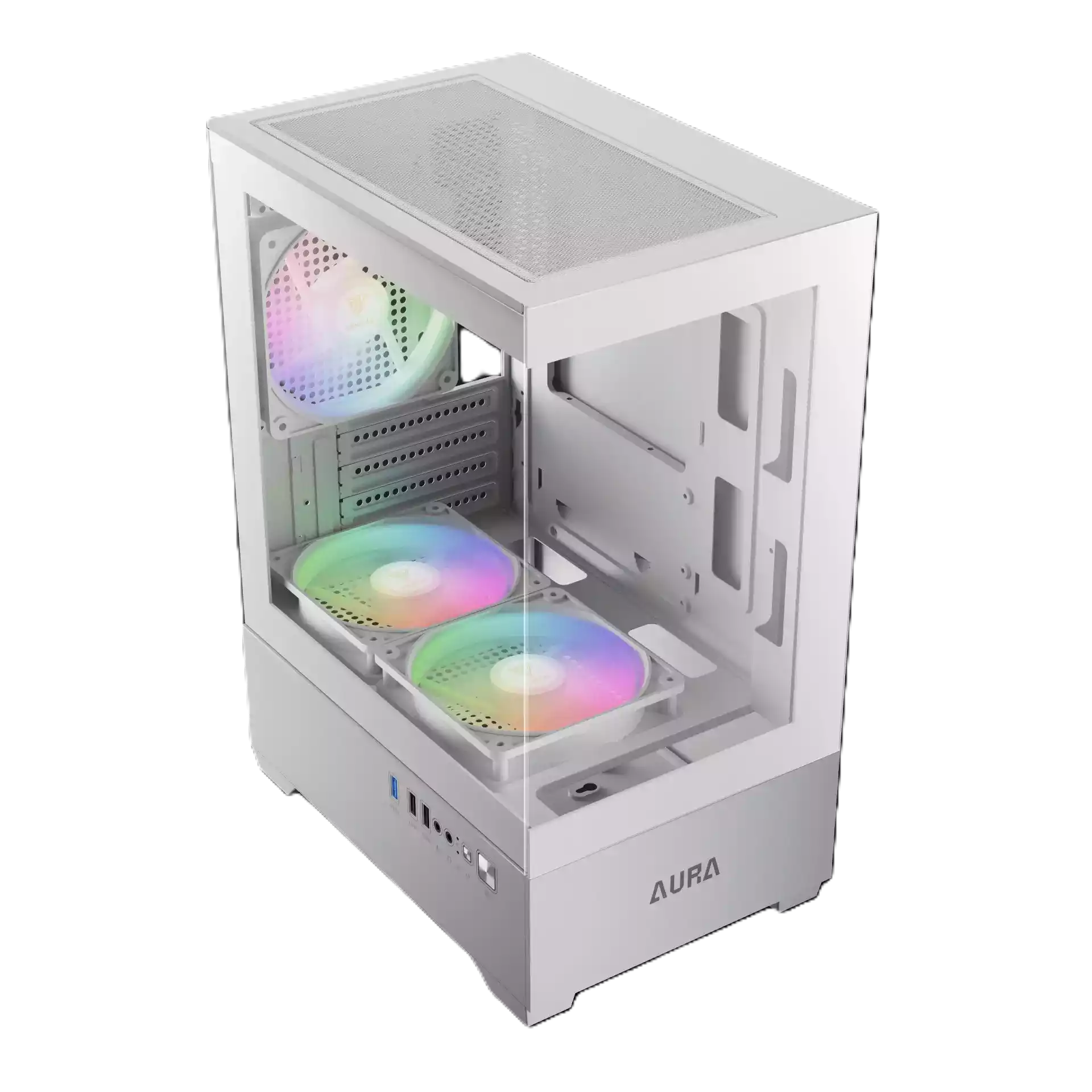 کیس گیمینگ گیم دیاس مدل AURA GC9M ARGB White - تصویر 4