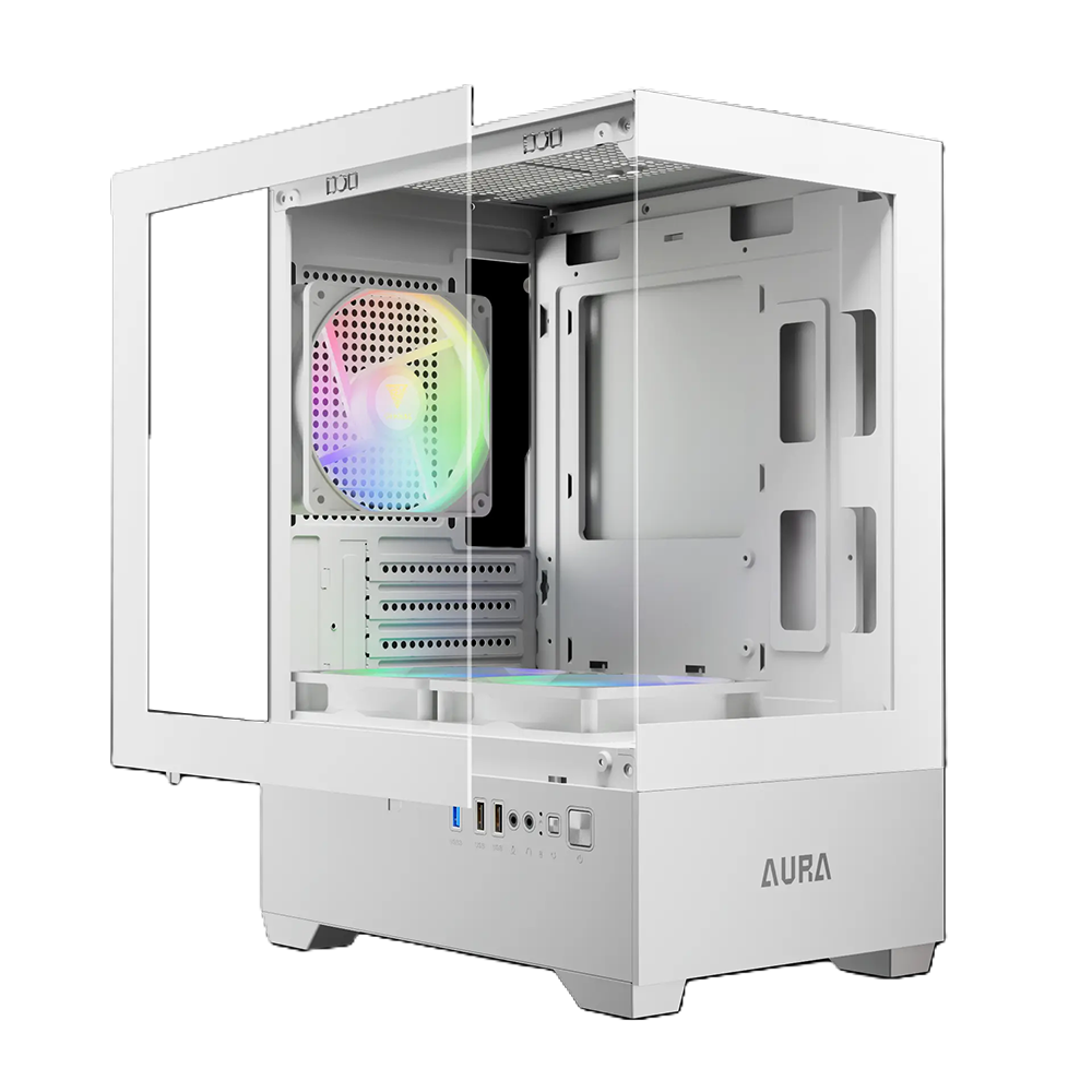 کیس گیمینگ گیم دیاس مدل AURA GC9M ARGB White - تصویر 2