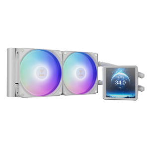 خنک کننده مایع پردازنده گیم دیاس مدل AURA GL240 LCD White