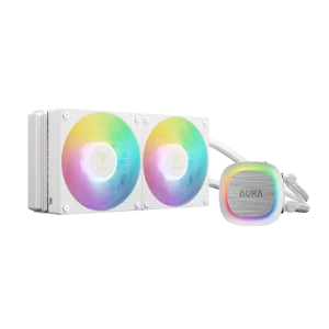 خنک کننده مایع پردازنده گیم دیاس مدل AURA GL240 V2 White