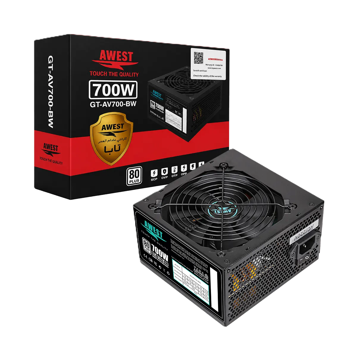 پاور غیر ماژولار اوست مدل GT-AV700-BW 700W