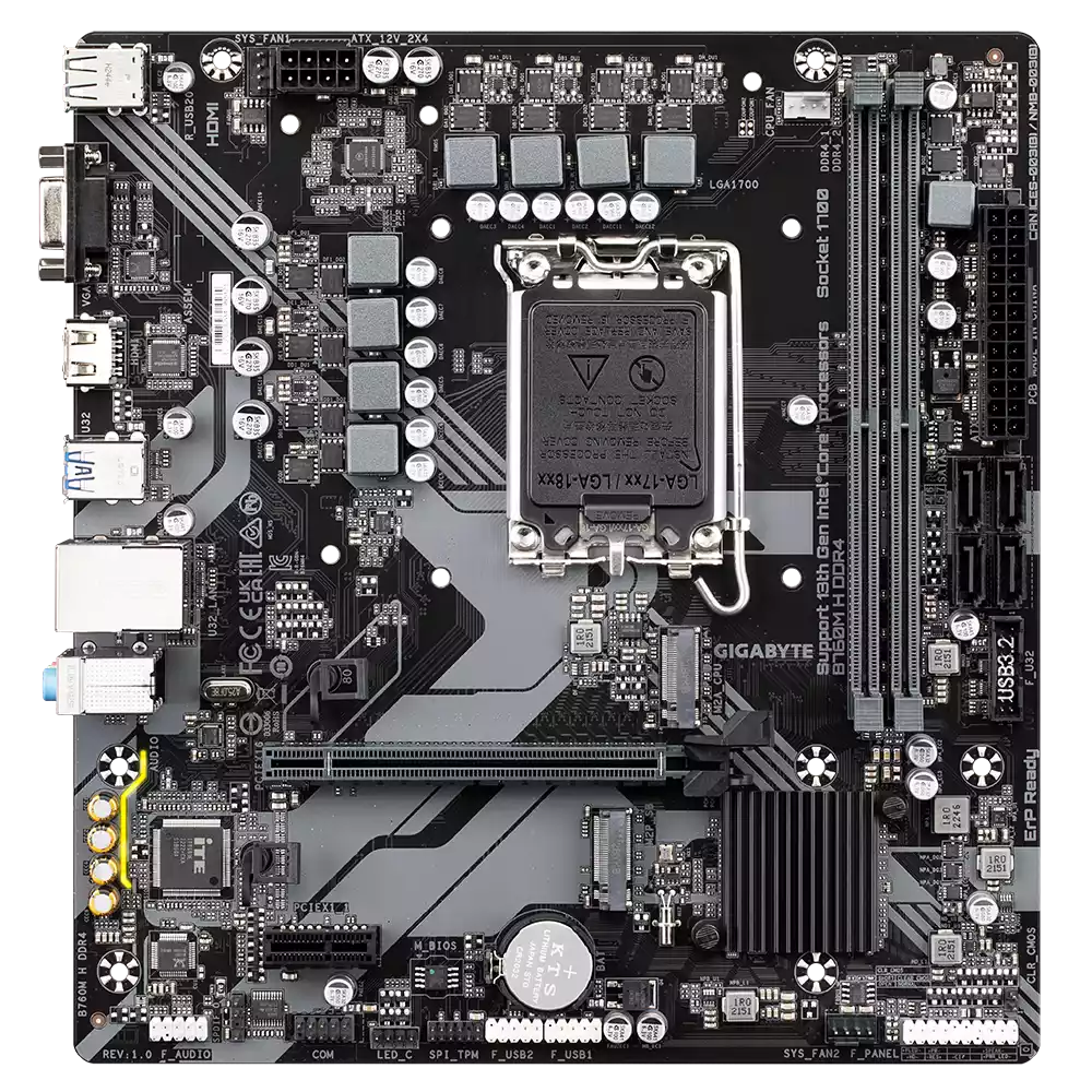 مادربرد گیگابایت مدل B760M H DDR4 (Rev. 1.0) - تصویر 2