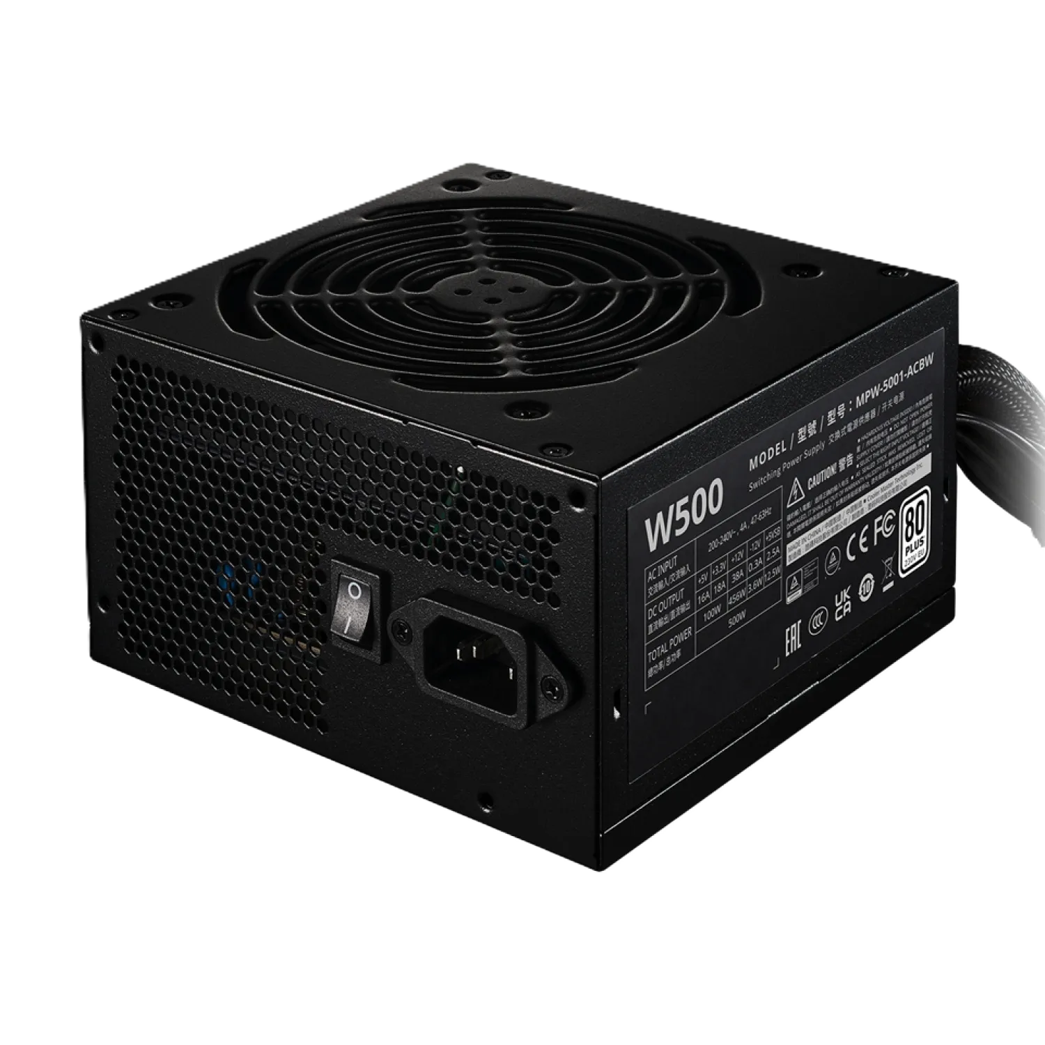 پاور غیر ماژولار کولرمستر مدل ELITE NEX 500W V2 WHITE - تصویر 3