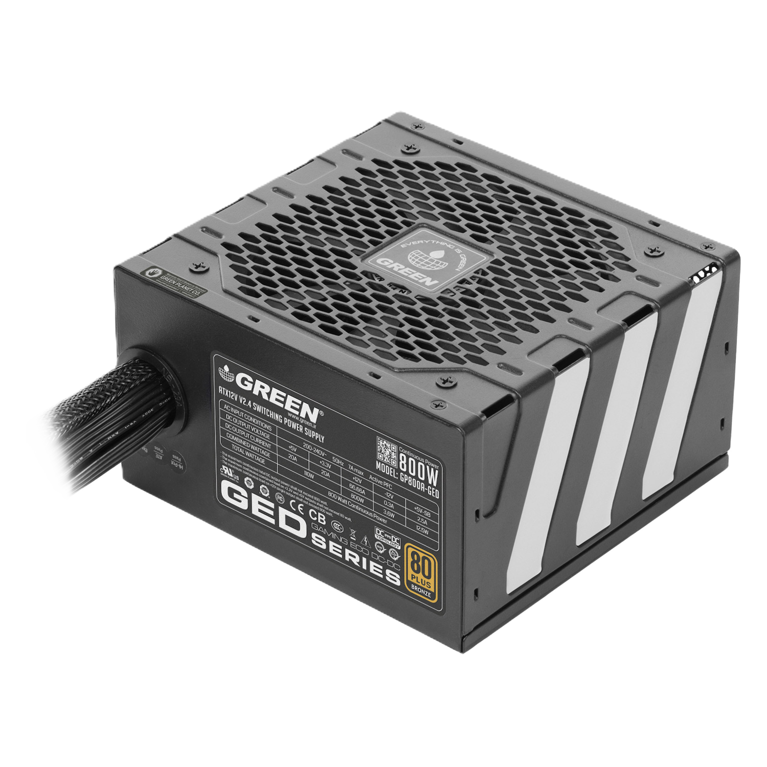 پاور غیر ماژولار گرین مدل GP800A-GED 800W - تصویر 9