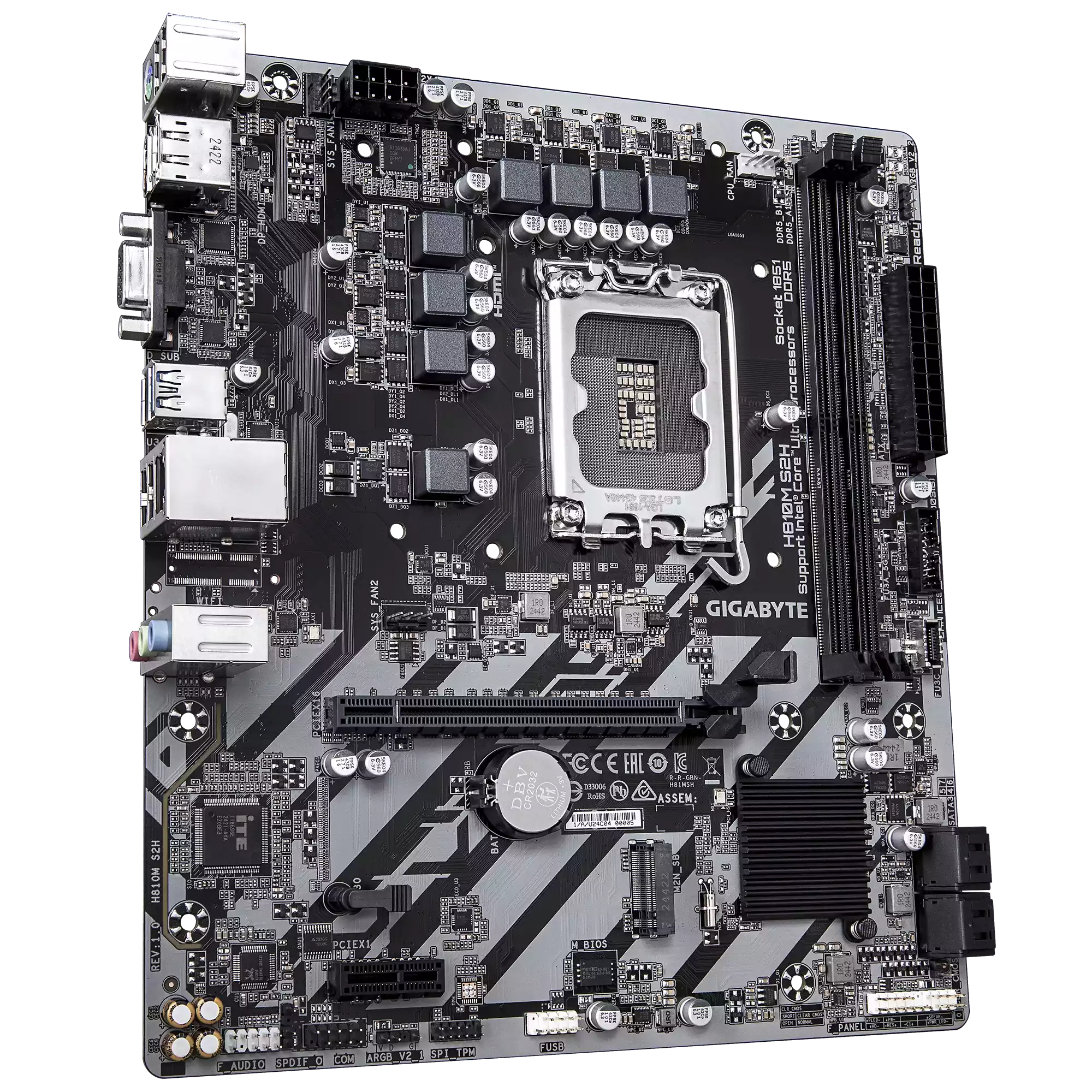 مادربرد گیگابایت مدل H810M S2H (Rev. 1.1) DDR5 - تصویر 2