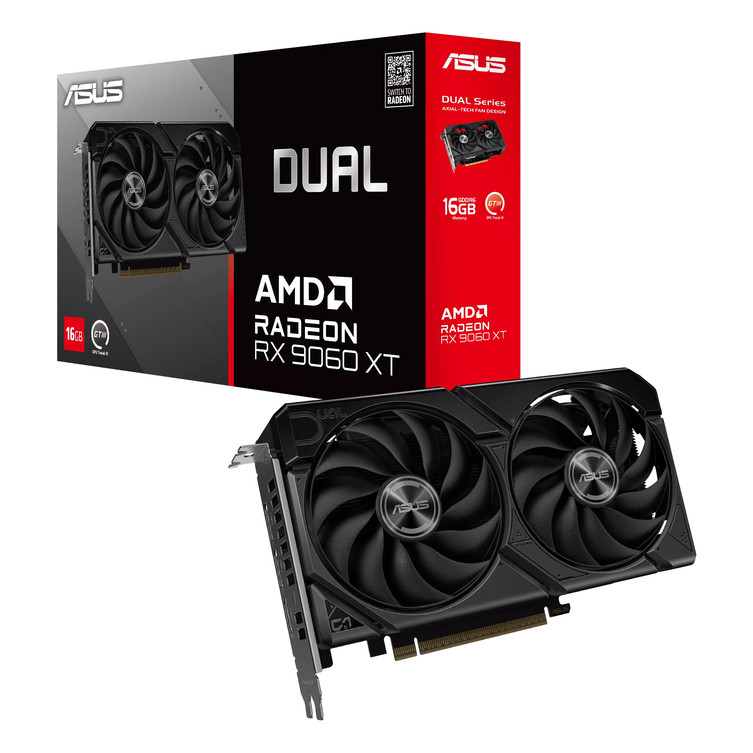 کارت گرافیک ایسوس مدل Dual Radeon RX 9060 XT 16GB GDDR6