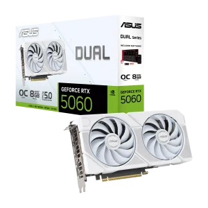 کارت گرافیک ایسوس مدل Dual GeForce RTX 5060 White 8GB GDDR7 OC Edition