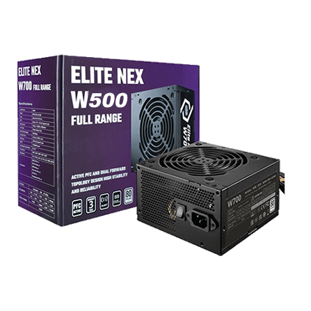 پاور غیر ماژولار کولرمستر مدل ELITE NEX 500W V2 WHITE