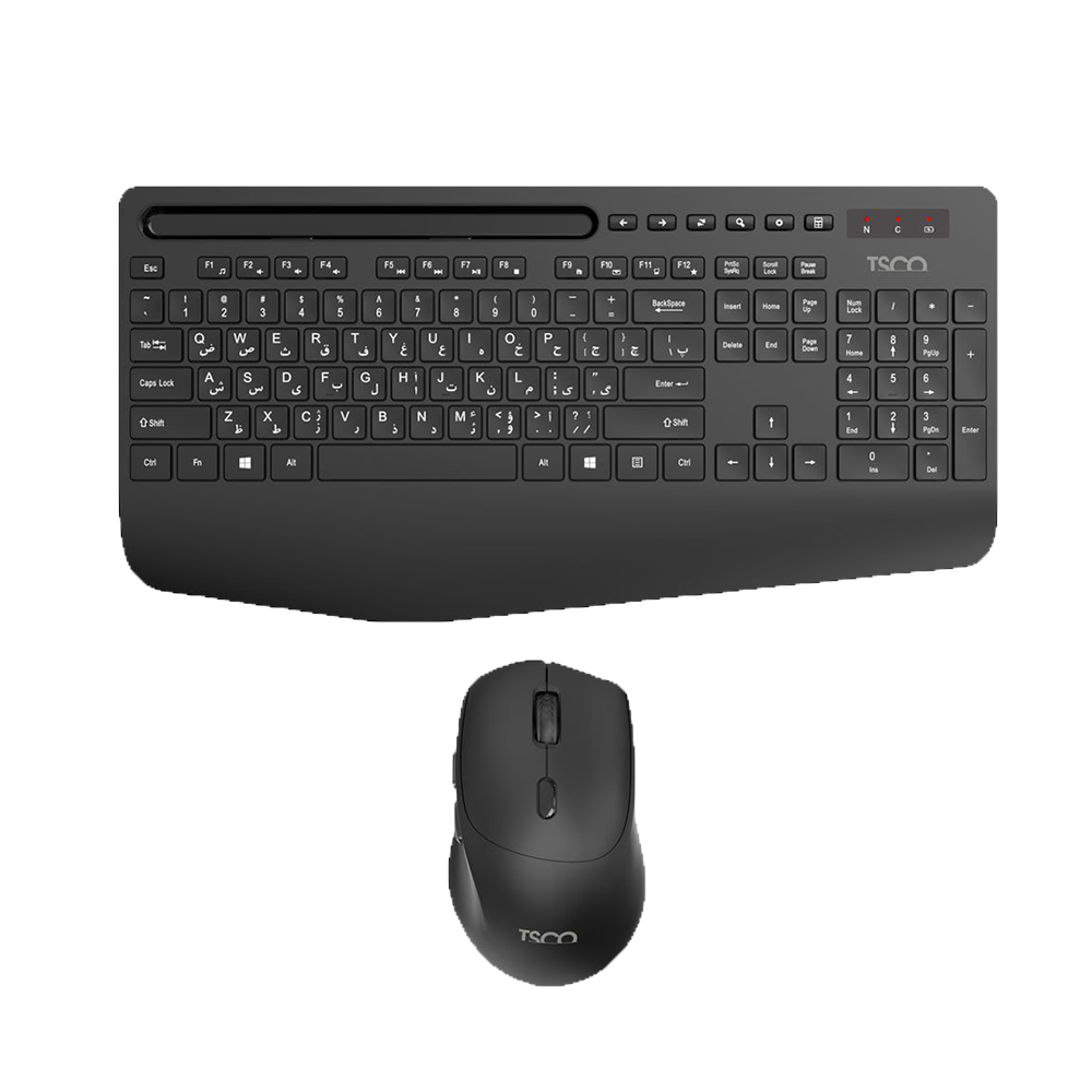 کیبورد و ماوس بی سیم تسکو مدل TKM 7025 W