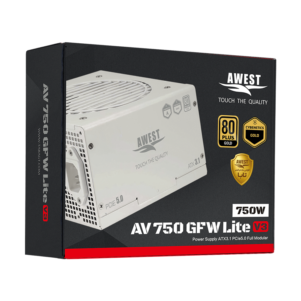 پاور ماژولار اوست مدل AV750 750W GFB LITE V3 White