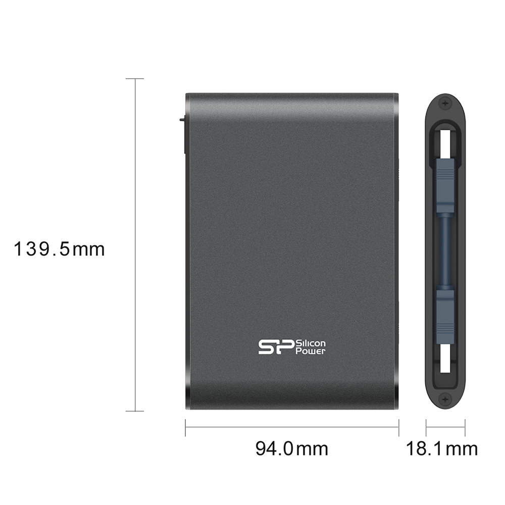 هارد اکسترنال سیلیکون پاور مدل Vault A80 ظرفیت 2 ترابایت - تصویر 2