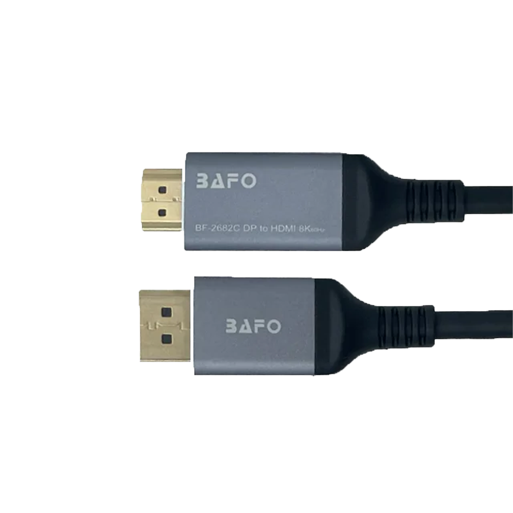 کابل تبدیل DisplayPort به HDMI با رزولوشن 8K بافو مدل BF-2682C طول 2 متر