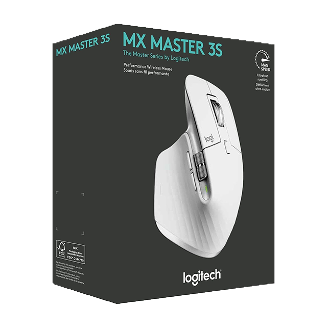 موس بی سیم لاجیتک مدل MX Master 3s Silent Pal Grey - تصویر 2