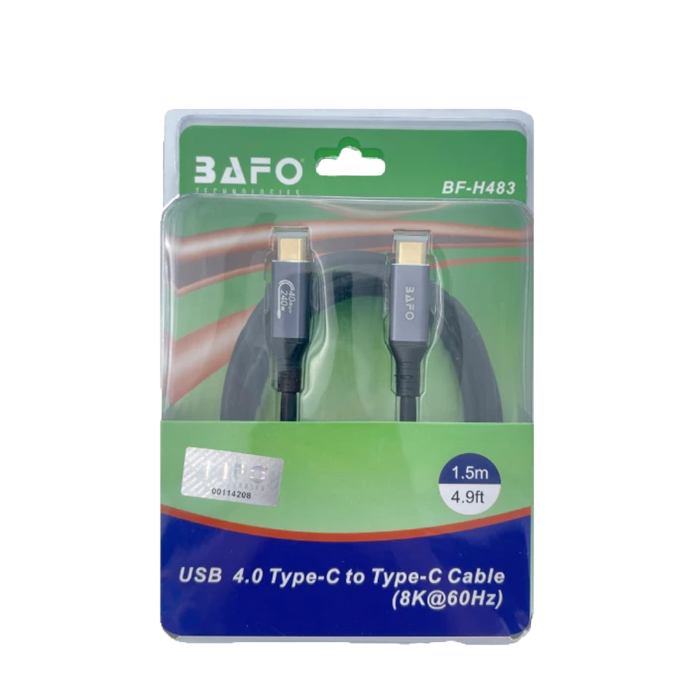 کابل تبدیل USB-C 4.0 بافو مدل BF-H483 طول 1.5 متر - تصویر 2