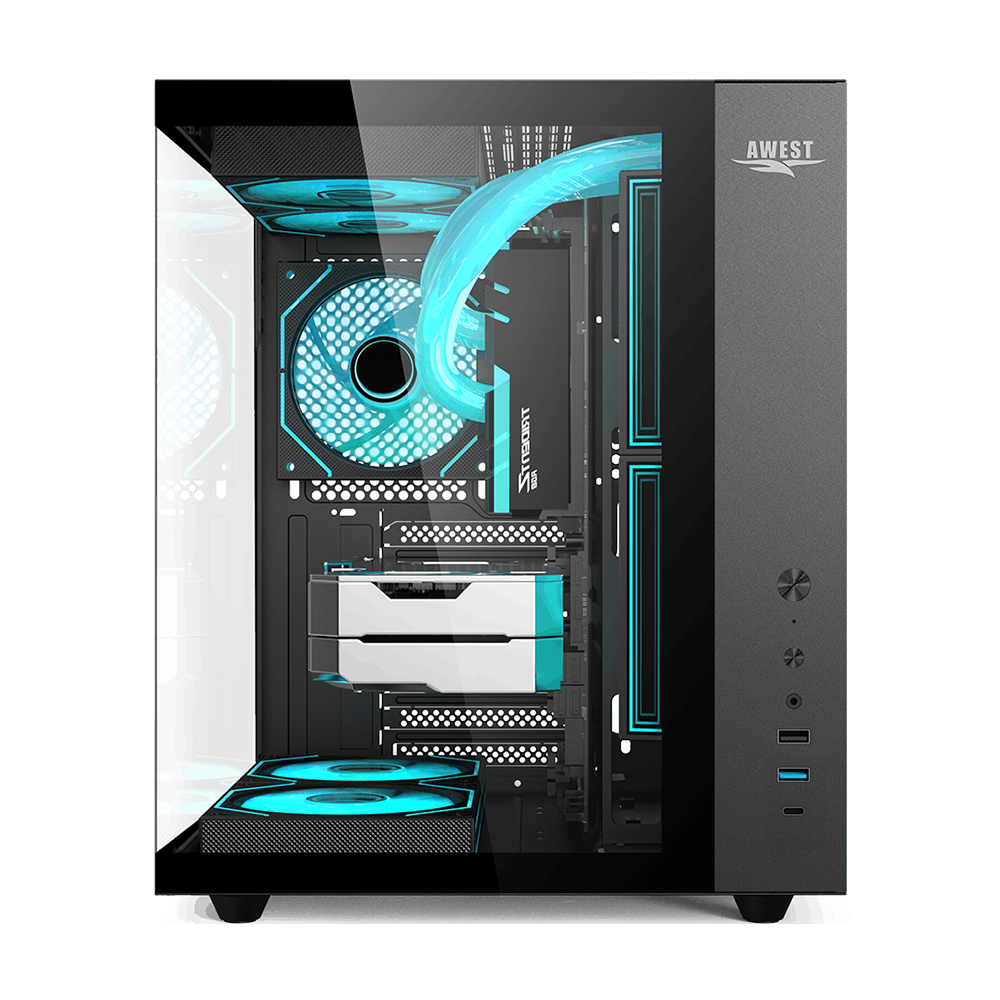 کیس گیمینگ اوست مدل AQ15 Black - تصویر 3