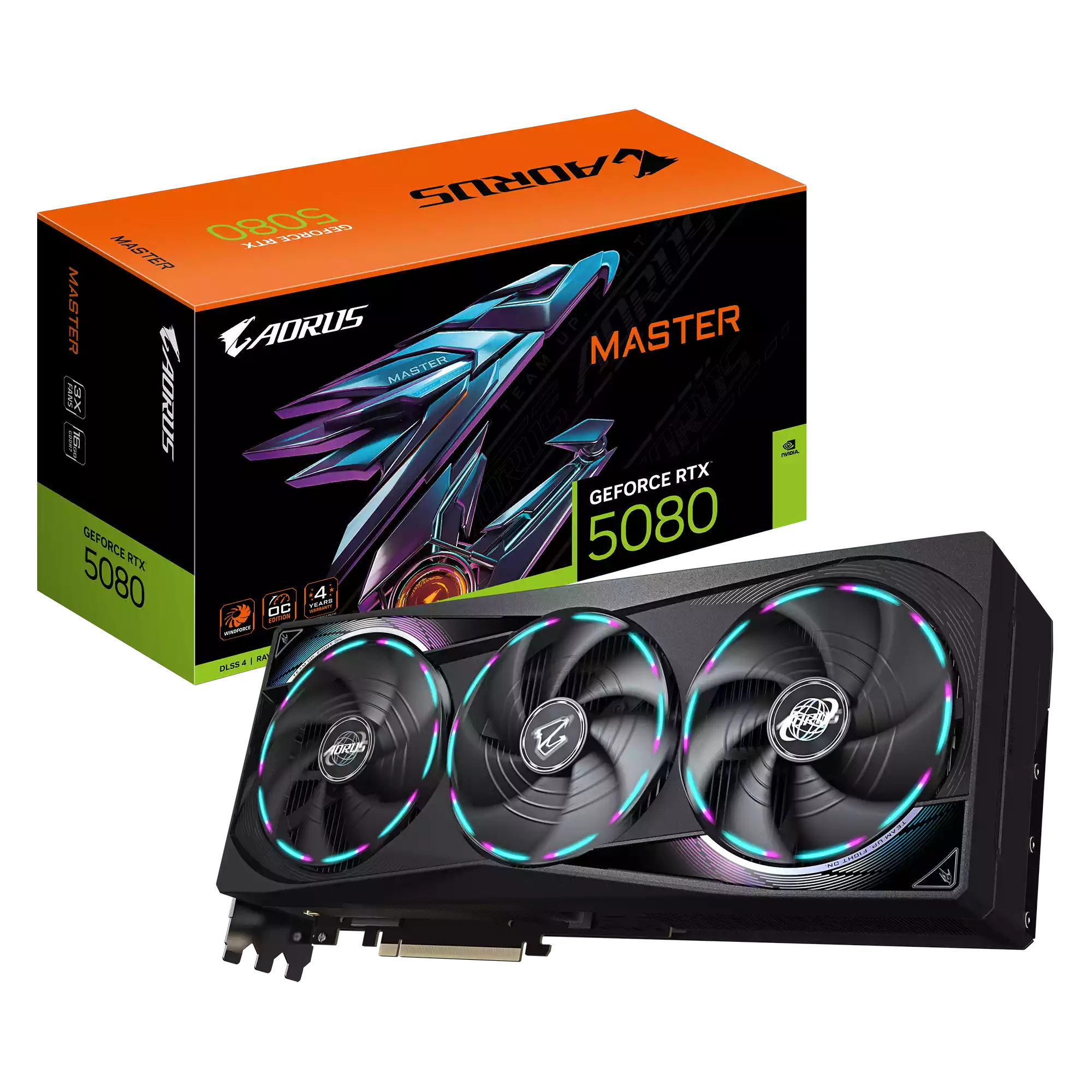 کارت گرافیک گیگابایت مدل AORUS GeForce RTX 5080 MASTER 16G