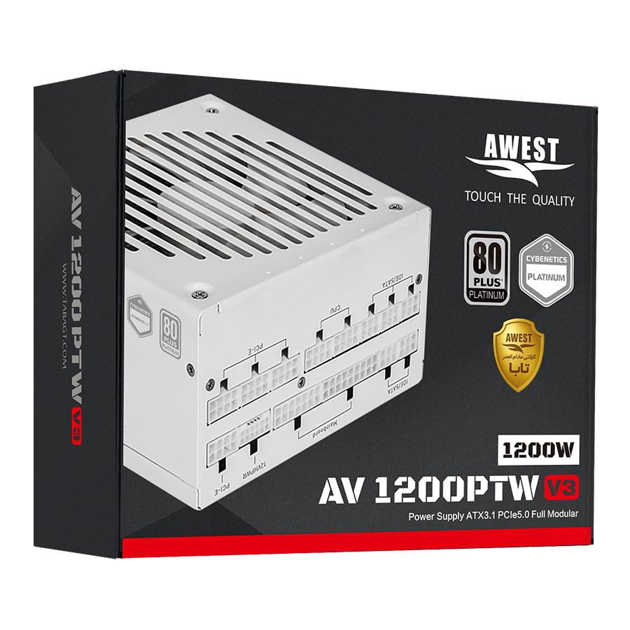 پاور ماژولار اوست مدل AV1200-PTB V3 1200W White - تصویر 3