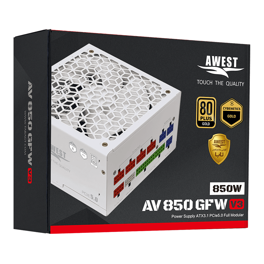 پاور ماژولار اوست مدل AV850-GFB V3 850W White - تصویر 3