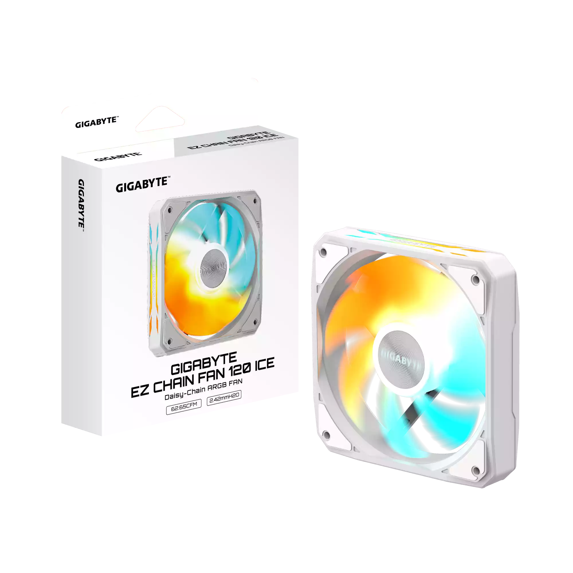 خنک کننده بادی گیگابایت مدل EZ CHAIN FAN 120 ICE - تصویر 4