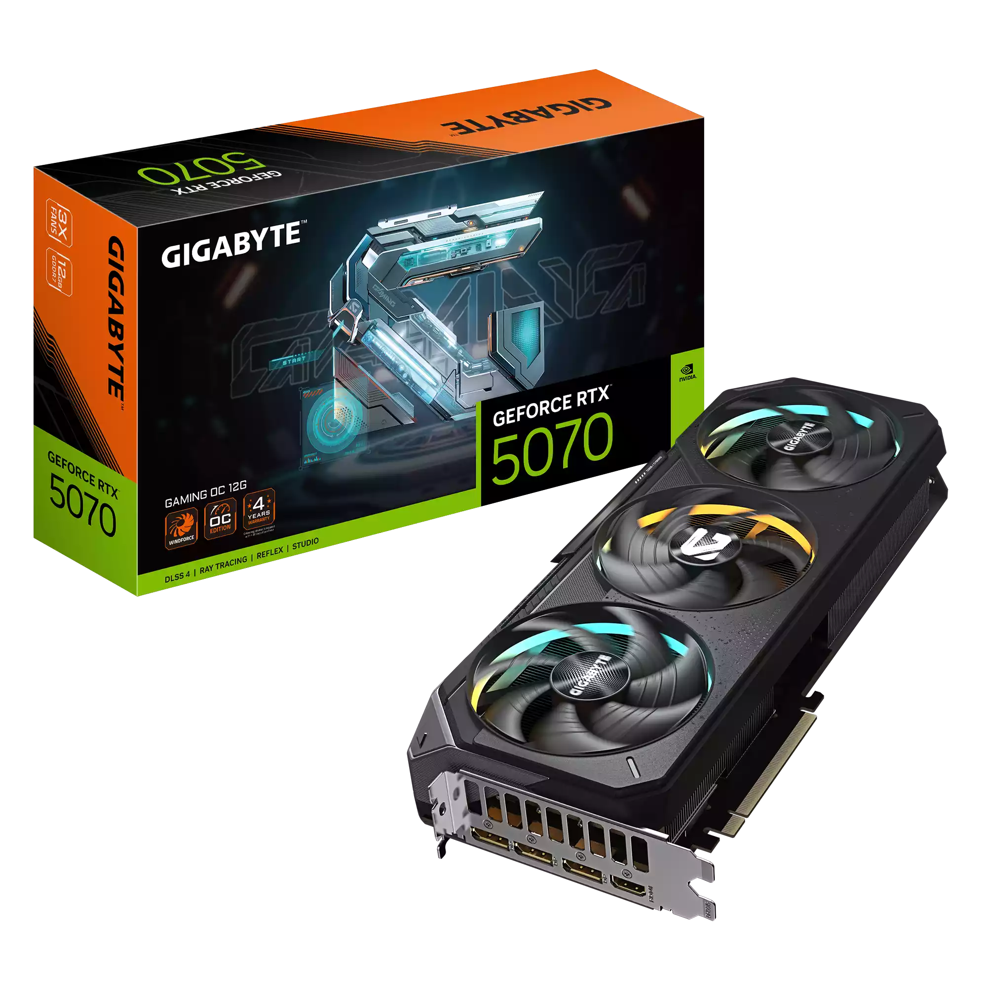 کارت گرافیک گیگابایت مدل GeForce RTX 5070 GAMING OC 12G