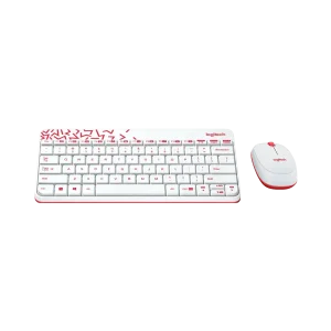 کیبورد و موس بی سیم لاجیتک مدل MK240 White